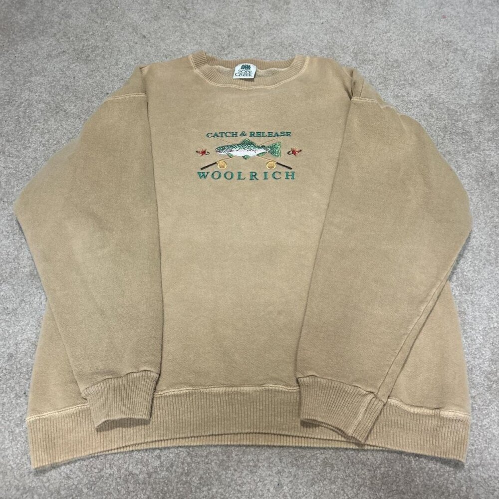 Woolrich Men's Tan and Brown Sweatshirt